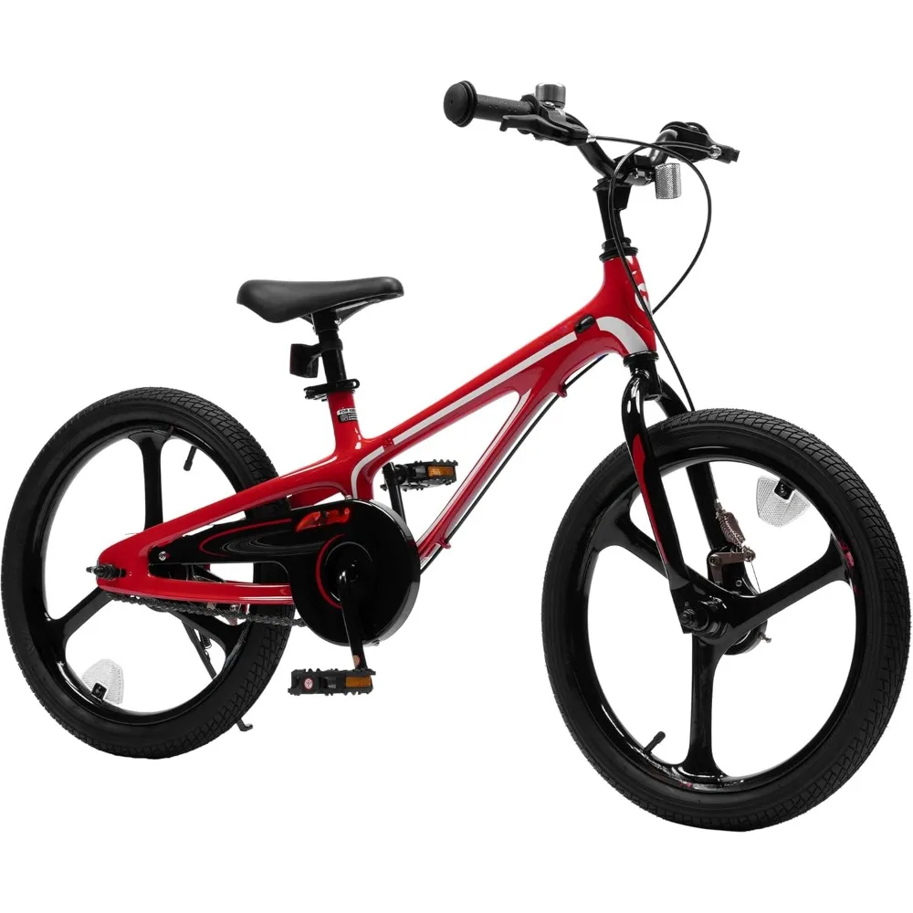 Kids Bike Moon 5, 18 Inch Childrens Bicycle with 2 Handle Brake Training Wheels for Boys Girls Red, Pre-assembled Kids Bike