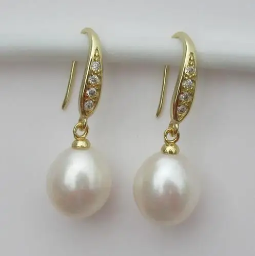 

Charming AAAA 10-12mm South Sea White Pearl Earrings women's jewelryfine jewelryJewelry Making