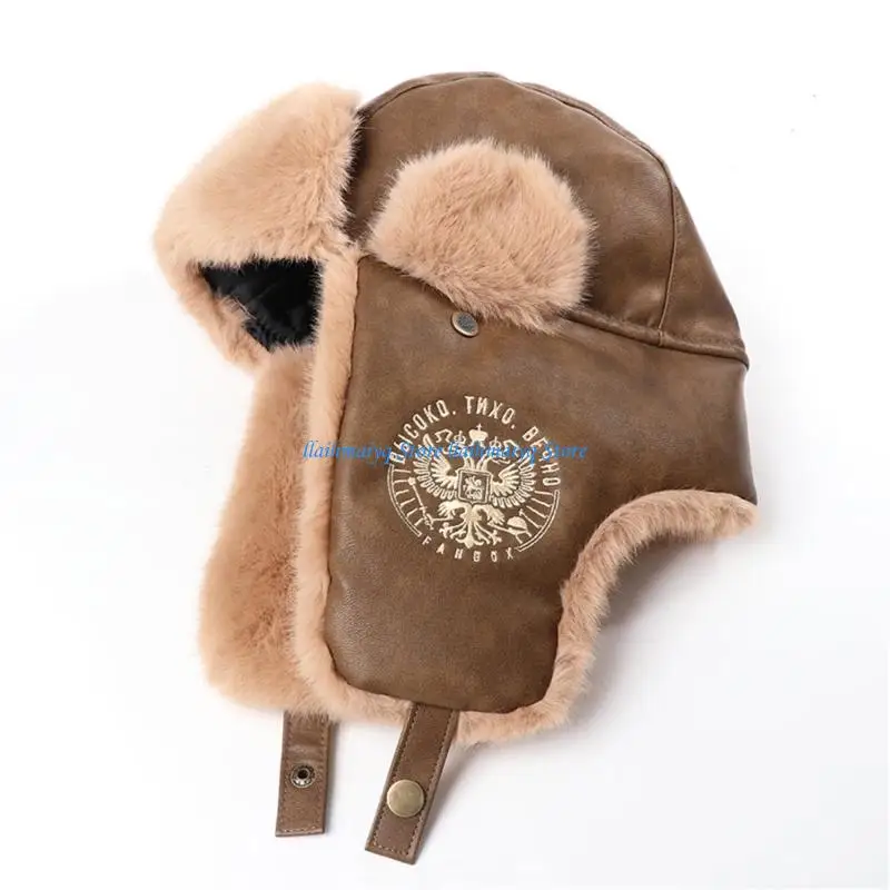 

573B Durability Acrylic Winter Hat Versatiles Adjustable Warmth Retaining Trapper Hat for Cold Weather Activity