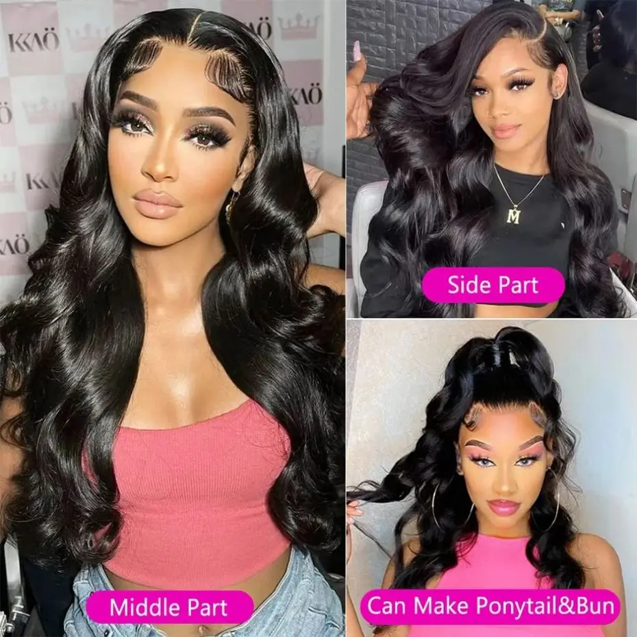 100% Human Hair Wigs 13x6 13x4 HD Lace Frontal Wig For Women Body Wave Brazilian Remy Curly Human Hair Preplucked 4x4 Lace Wig