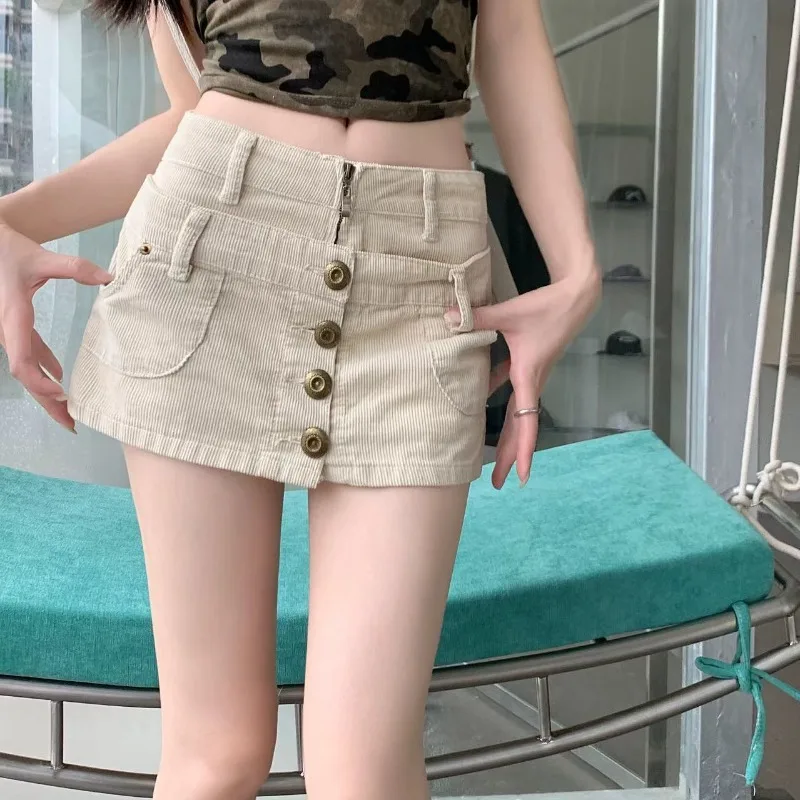 

Summer Vintage Subcultural Denim Skirts Y2k Sexy Low-waist Bodycon Skirt for Women Short Fashion Casual Faldas Mujer