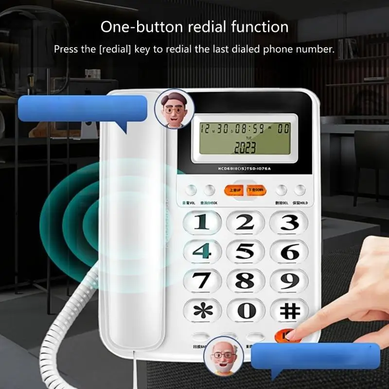 Y1UB Business Office Landline Phone Telephone With Caller Display For Hotel Office