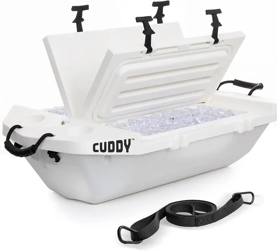 

Cuddy Floating Cooler and Dry Storage Vessel – 40QT Amphibious Hard Shell Design - Multiple Color Options