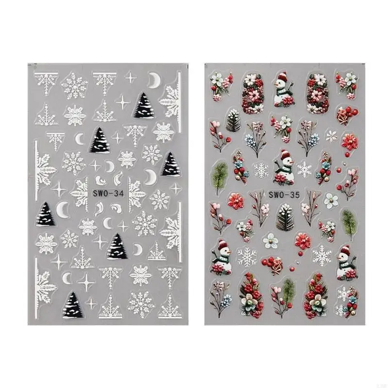 

R3MF Рождественские наклейки для ногтей.