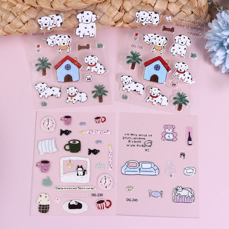 Cute Funny 3D Jelly Sticker Set Decorative For Computer Planner Mobile Phone Three-dimensional Stickers