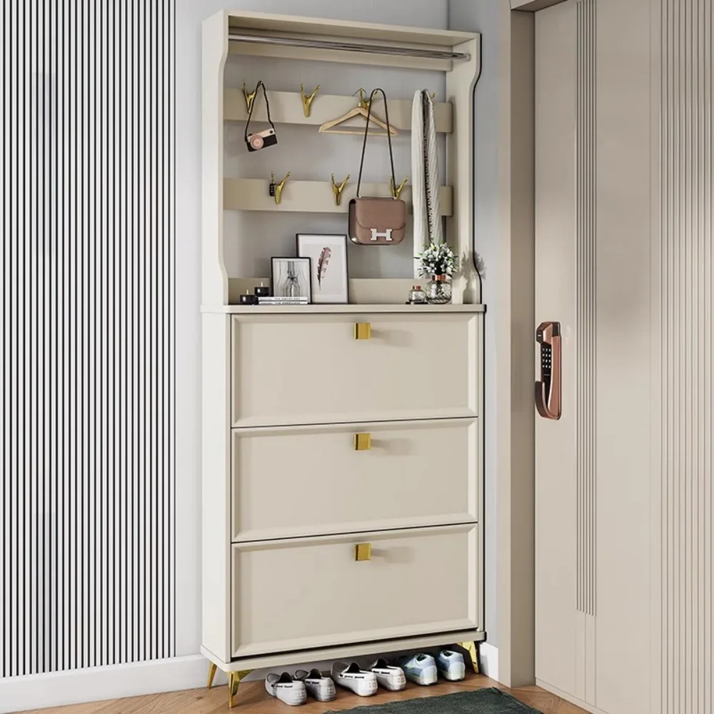 

Coat Hanger Small Shoes Rack Multi Layer Thin Multifunction Hall Shoes Rack Space Saving Closet Armoires De Salon Decoration