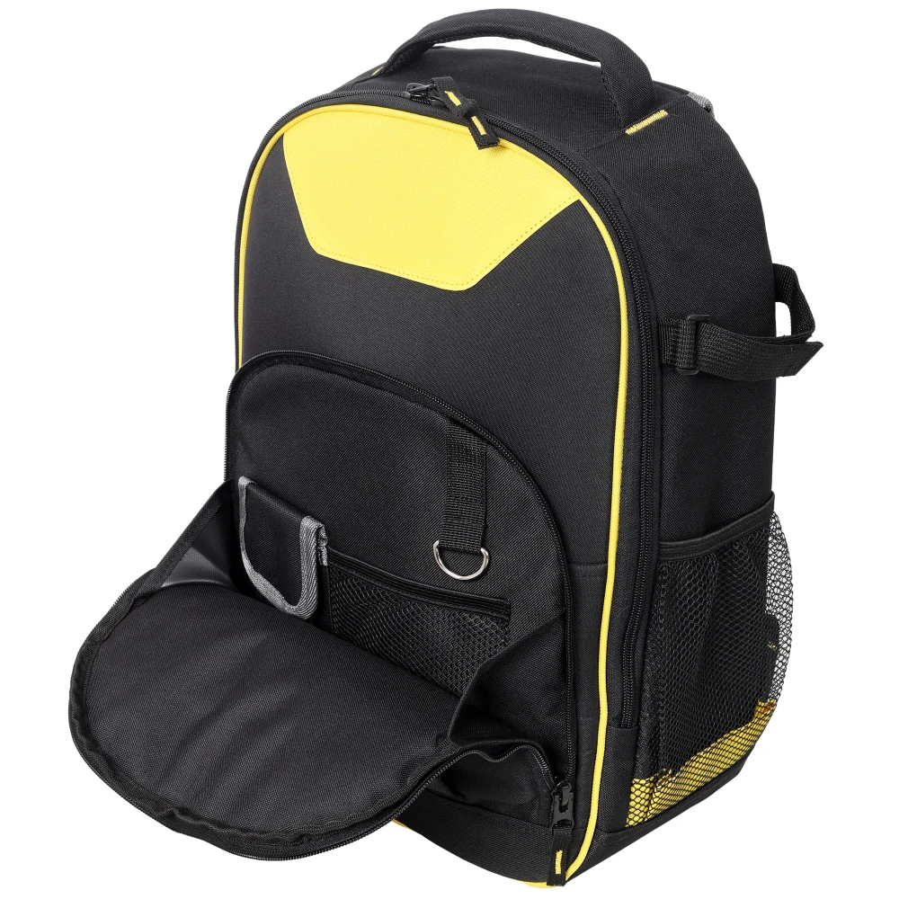 Oxford Cloth Multifunctional Tool Backpack, Heavy-Duty Tool Bag with Multiple Pockets for Electricians & Technicians view 4