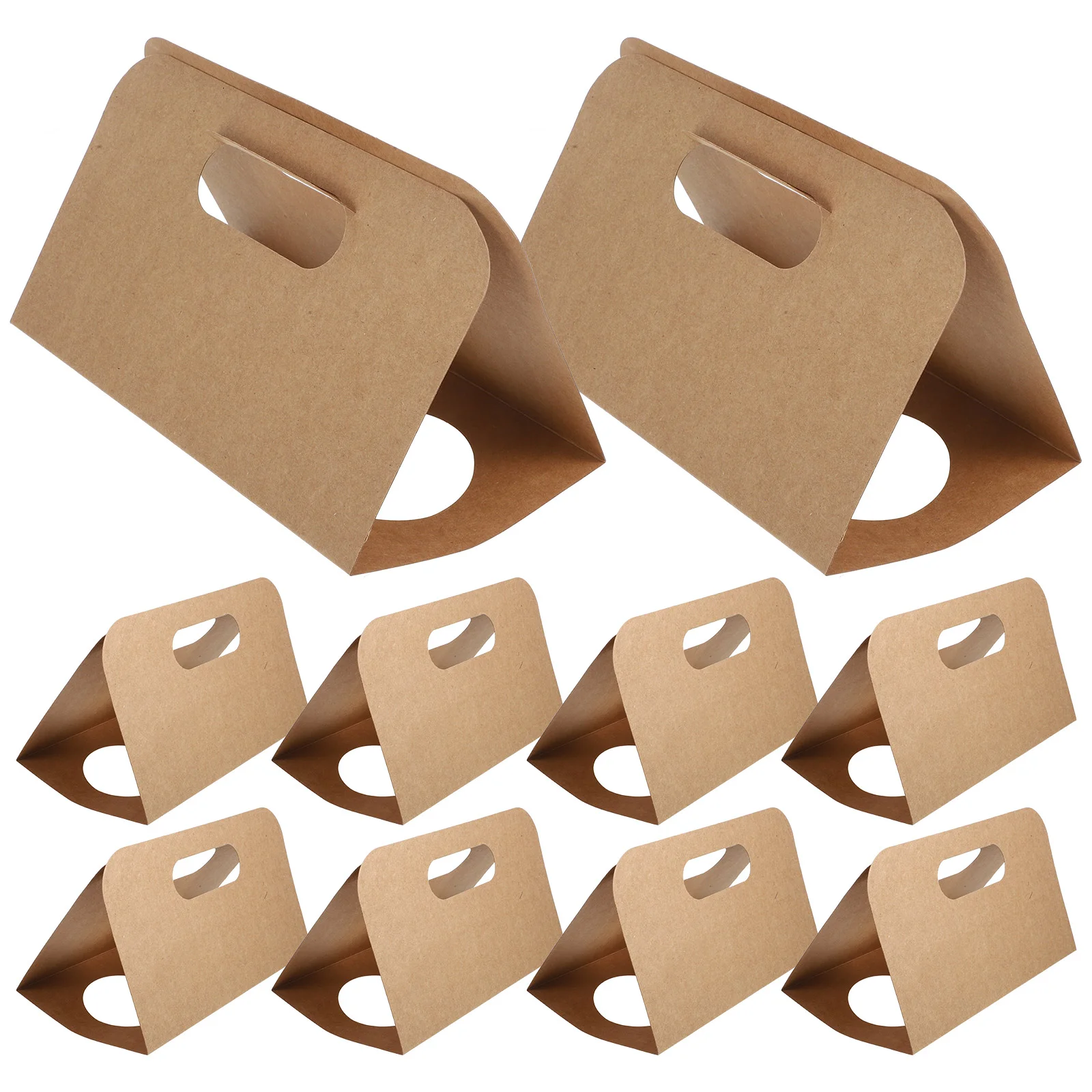 Soporte para vasos de café, contenedor de papel para llevar, bandeja portavasos de doble agujero, portador de bebidas portátil desechable, cartón Kraft, 10 Uds.