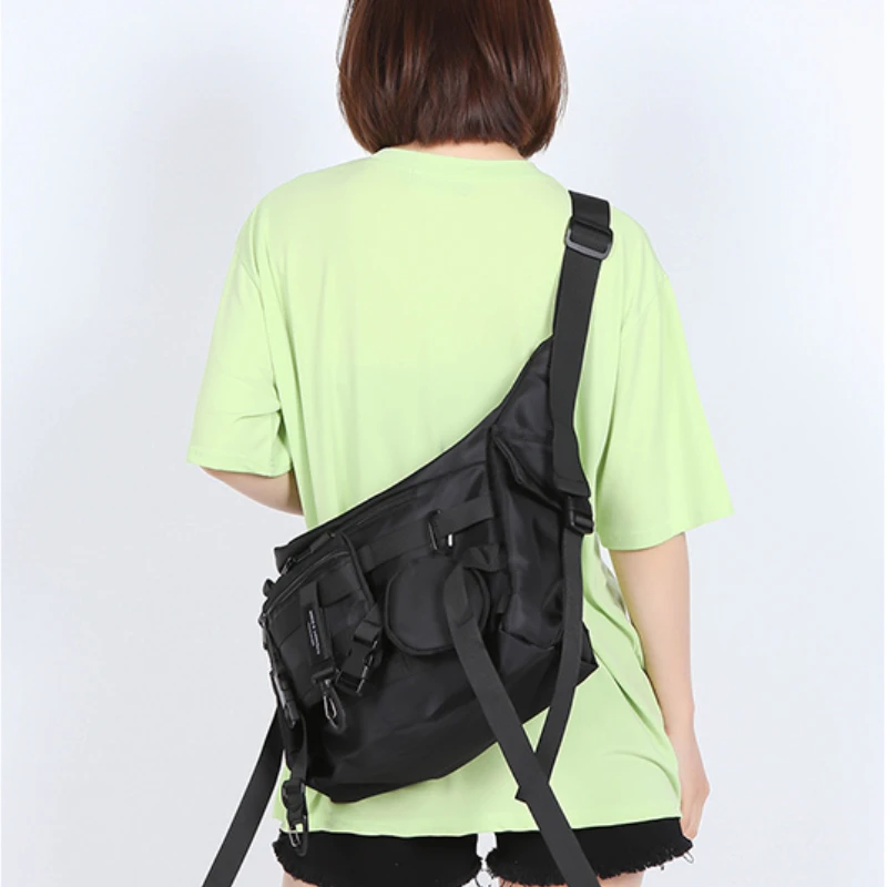 Japanese Crossbody Bags Men High-capacity Cargo Preppy Shoulder Handbags Women Casual College Students Laptop Messenger Y2k