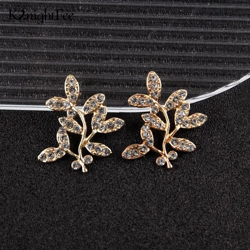 10Pcs Fashion Metal Alloy Gold/Silver Color Branch Leaves Connectors Charm For Jewelry Making 3cm*3.2cm