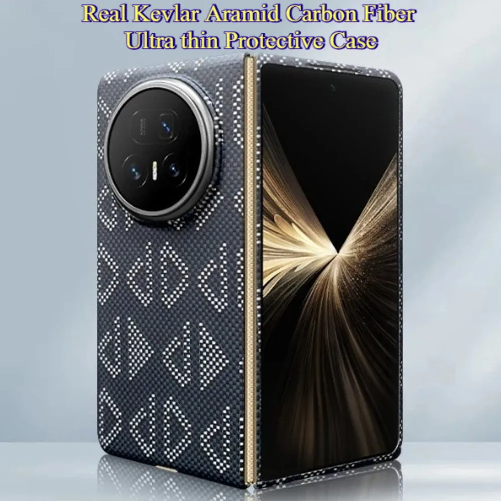 

Настоящий кевларовый арамидный ультратонкий защитный чехол из углеродного волокна для Honor Magic V5 5G для Magsafe, магнитное беспроводное зарядное устройство, роскошный чехол