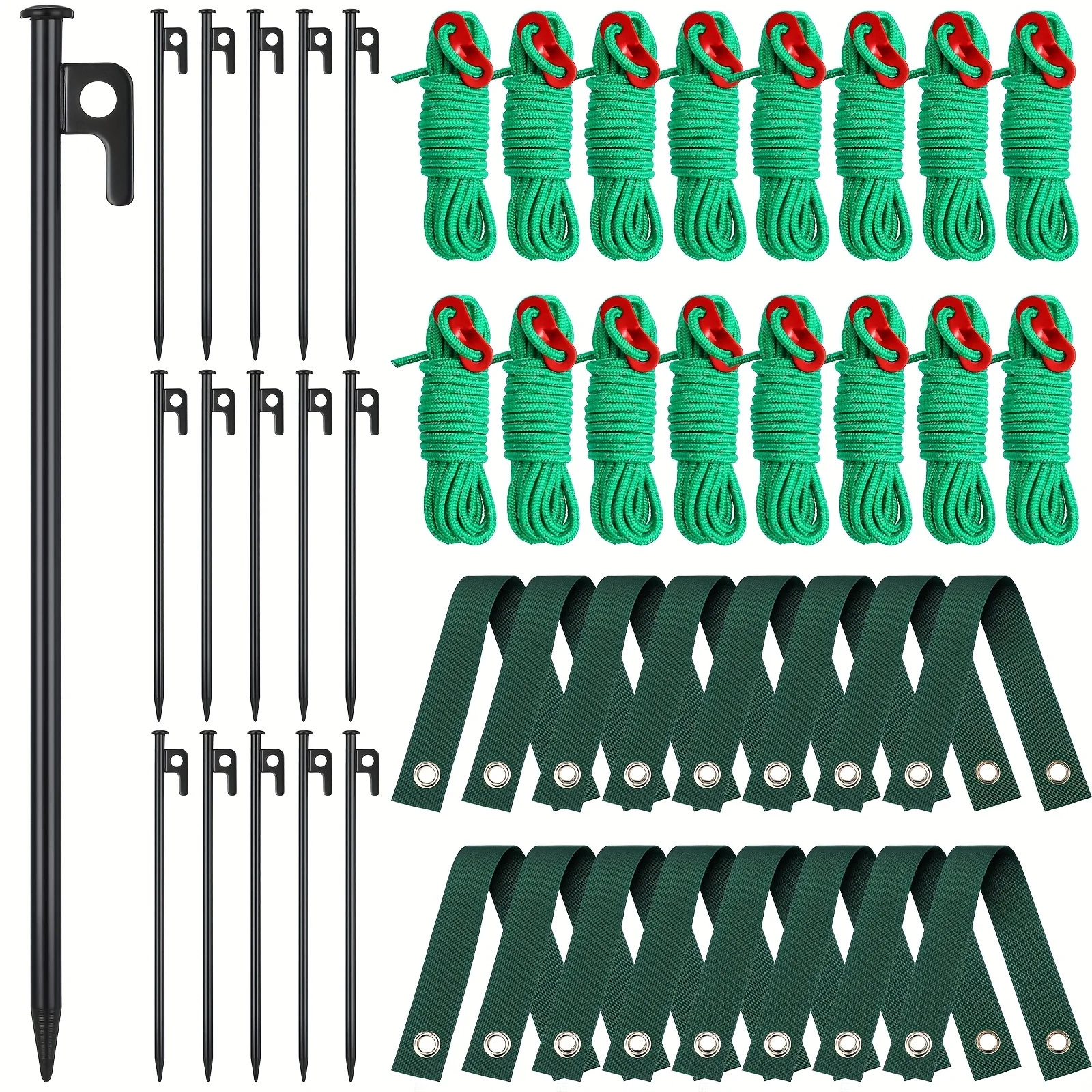 

48pcs Tree Stakes And Supports Heavy Duty Tree Stake Kit for Young Trees Leaning Tree Anchor Straightening Kit (Green)