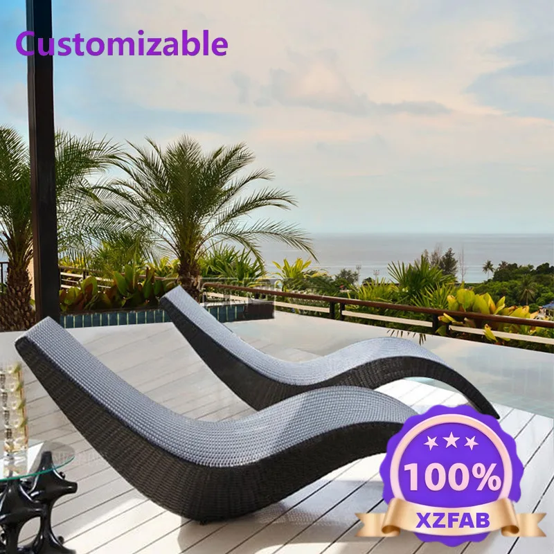 Factory Direct 2026 Modern Outdoor Bed And Breakfast Beach Chair Villa Hotel Courtyard Swimming Pool Rattan