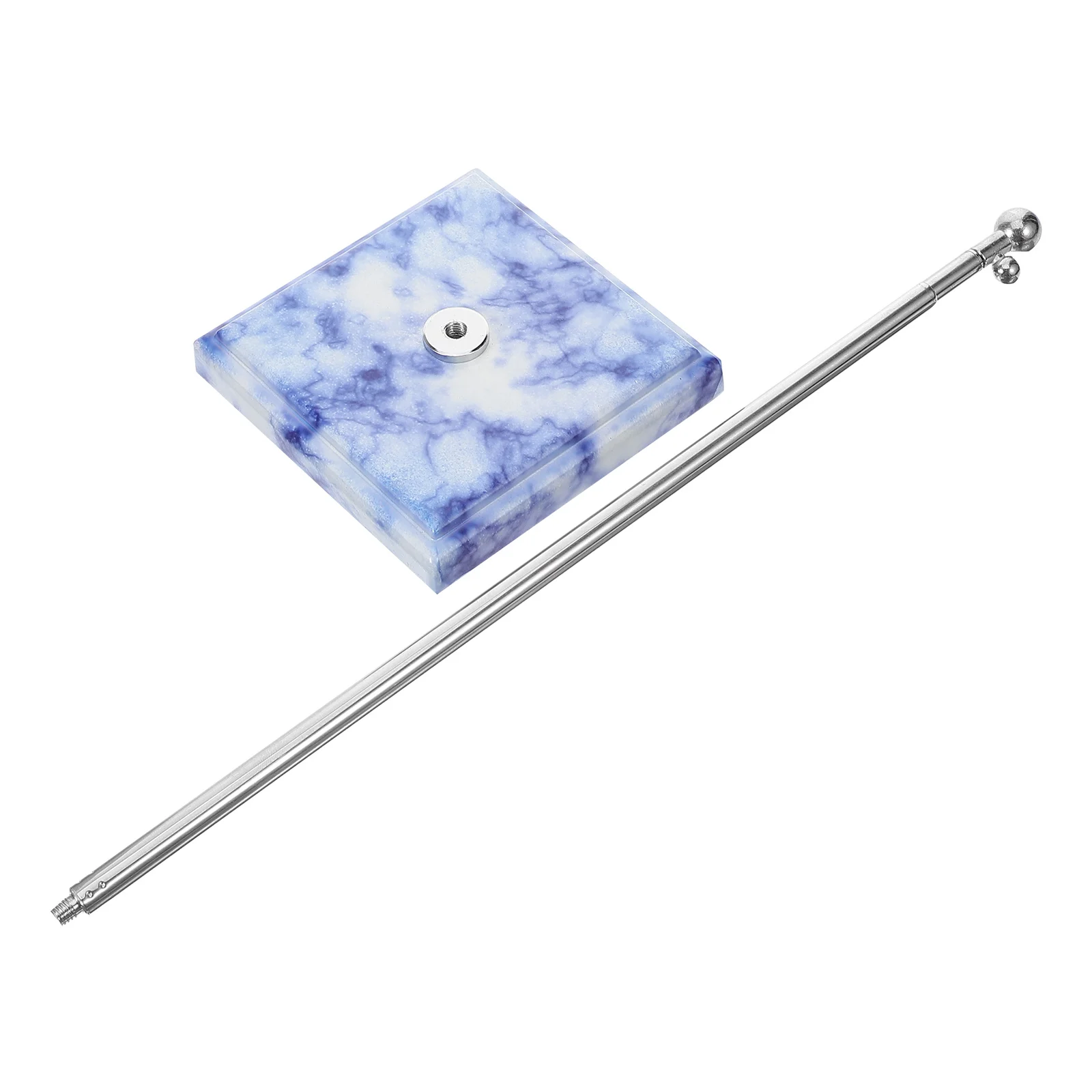 

Telescopic Flagpole Stand for Home Fixator Desk Imitation Marble Vehicle Frames Office