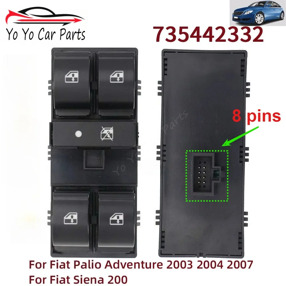 Interruptor Eléctrico para Control de Ventanas de Auto, para Fiat Palio Adventure 2003 2004 2007 Siena 200, 735442332 735362698