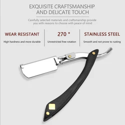 Wholesale Barber Manual Shaving Razor Men Folding Beard Cutter Colorful Replaceable Blades Shavette Trimming Tools