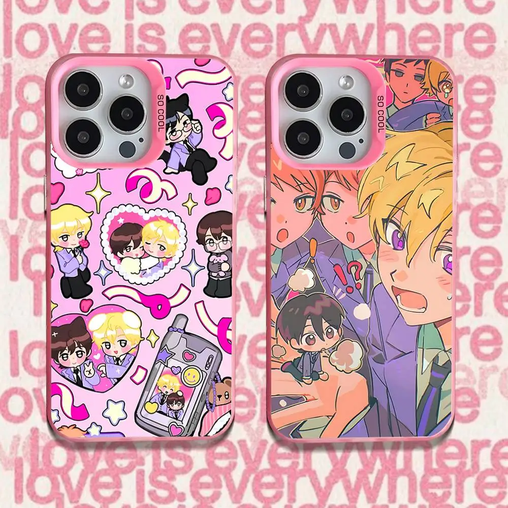 

Phone Case For iPhone 16,15,14,13,12,11,Pro,XS,Max,Plus,Mini,SE Ouran High School Host Club Pink Candy Matte Shockproof Cover