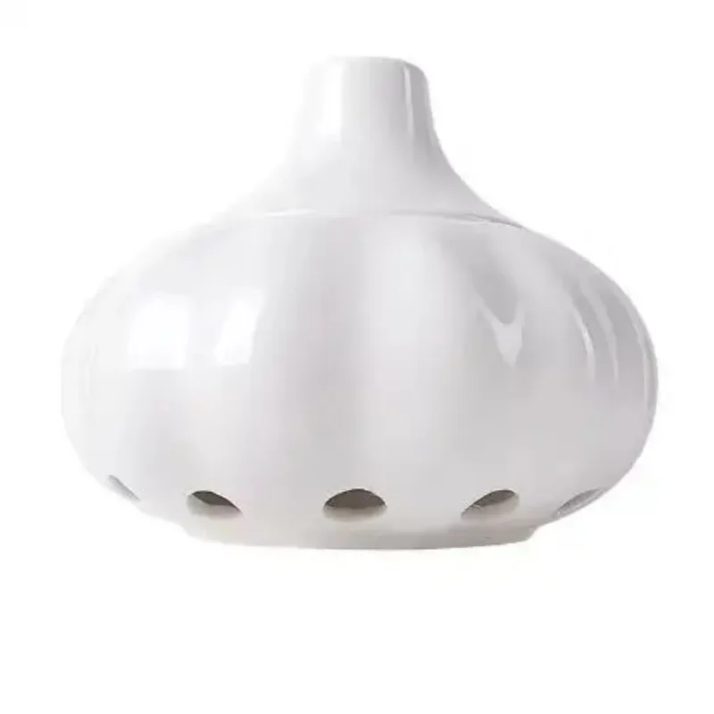 

Креативная керамическая банка для хранения в форме чеснока, сплошной цвет, полый контейнер для хранения чеснока и имбиря, кухонная бытовая банка для хранения