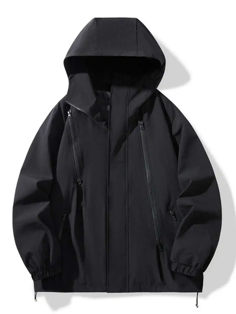 

Уличная водонепроницаемая куртка-парка свободного кроя для мужчин и женщин, модель из бамбукового волокна, стандартная длина, корейский стиль