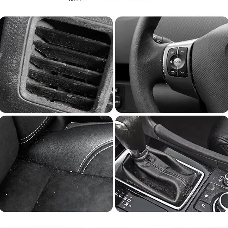 Car Interior Cleaning Tool Artificial Car Brush Crevice Dusting Detailing Car Air Vent Cleaning Soft Brush with Casing image 5