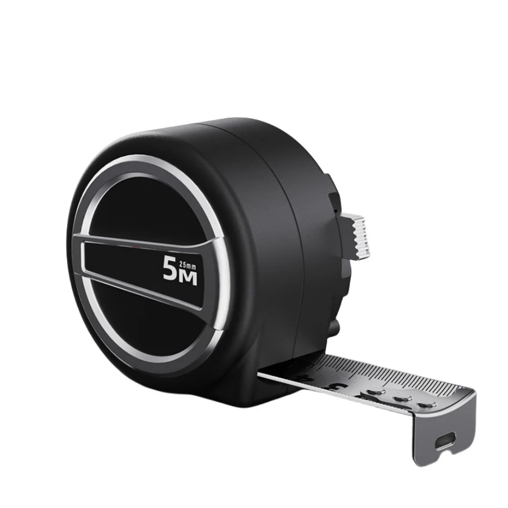 1pc Stainless Steel Self-Locking Tape Measure Meter Tape Measurement Ruler Construction Meter Measure Puller Rule Measuring Tool