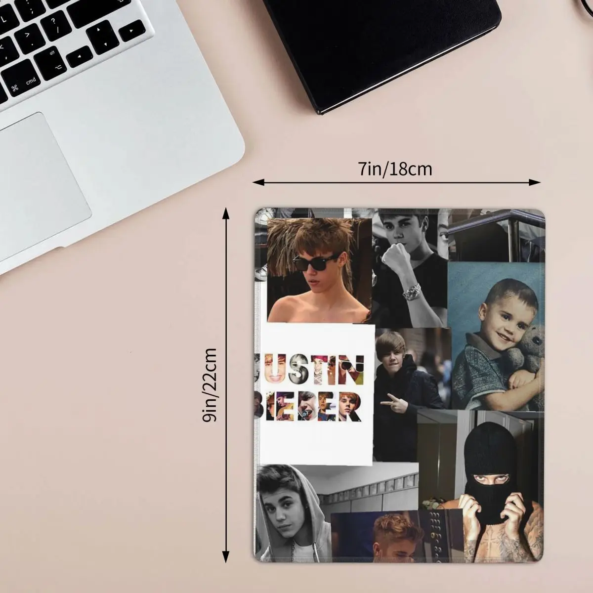 Justin Bieber Collages 7x9 in 22x18 cm Mouse Pad Computer Keyboard MouseMatGamer PC Laptop Desk MatOffice Accessories Table Mats