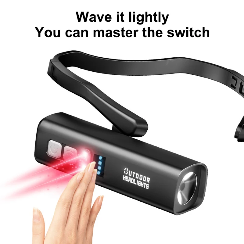 

Rechargeable Waterproof Head Flashlight Ear Clip Headlamp– Bright LED Headlight For Fishing Hiking Running Cycling Outdoor