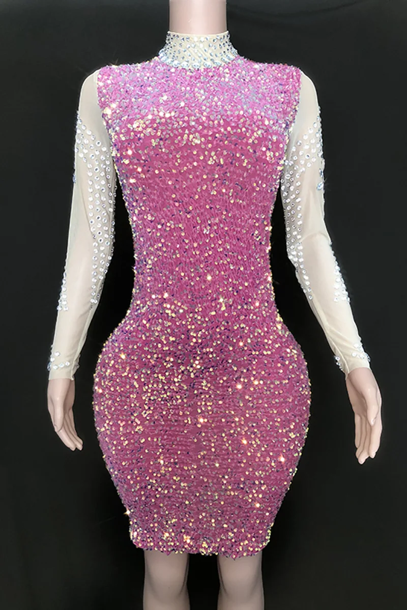 생일 럭셔리 선물 다이아몬드 지퍼 클럽 파티 드레스 Vestido De Fiesta Graduación Sukienki Wieczorowe Luksusowe 눈부신 드레스