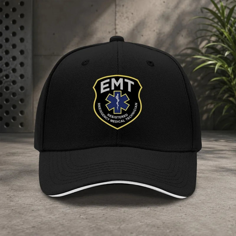 EMT First Responder Baseball Cap Unisex Adjustable Duckbill Hat Lightweight Emergency Technician Apparel for Men Women