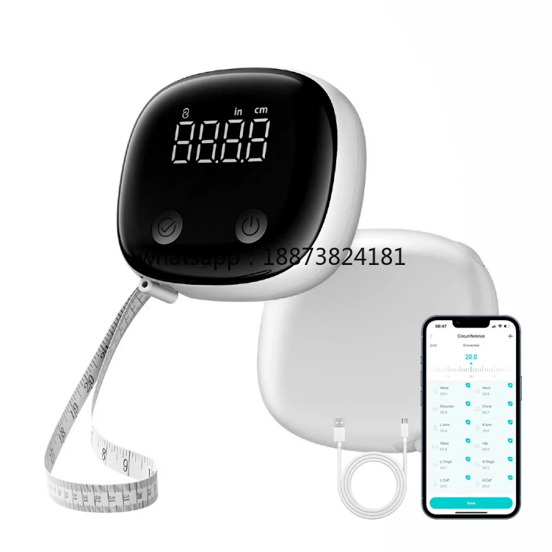 Fitdays Smart Body Tape Measure Smart Waist Ruler Fitdays APP Body Fat BMI Tool for body shape measuring tapes fast shipping