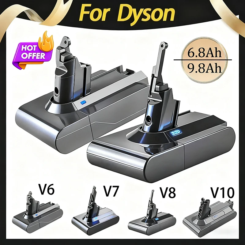 For Dyson V6 V7 V8 V10 Rechargeable Bateria SV10 SV11 SV12 DC59 DC62 Vacuum Cleaner Battery DC58 Battery For Sony Battery Cell