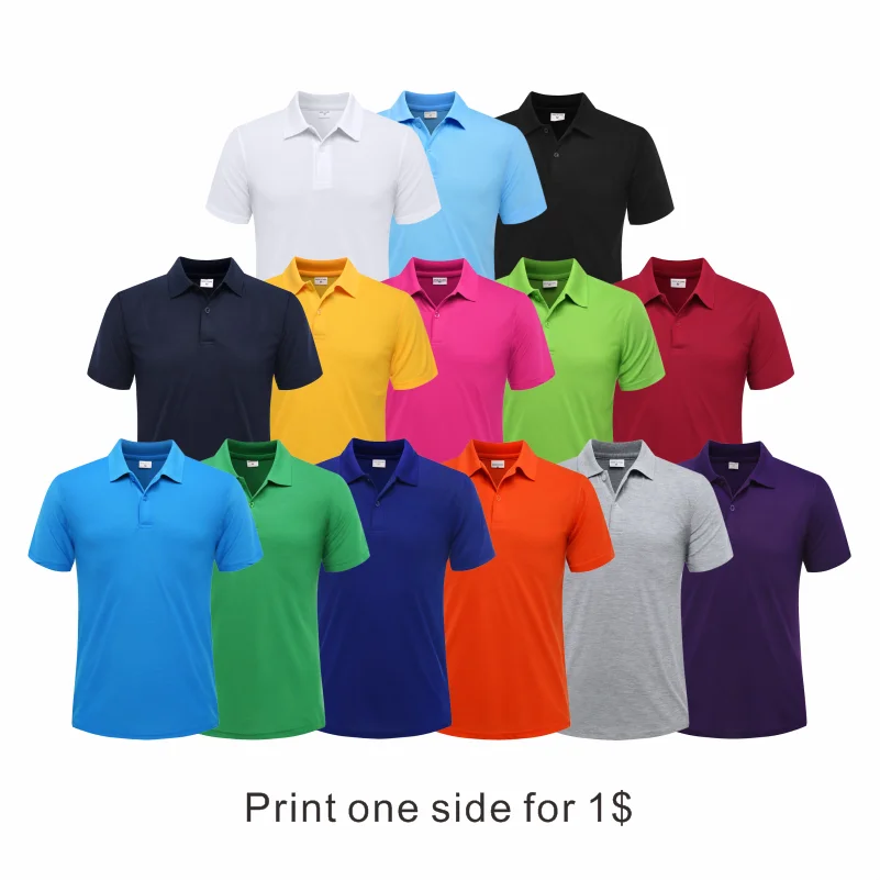 

Summer Casual Polo Shirt Personal Company Group Custom Logo Print Embroidery Work Polo shirts Cheap Breathable Customized Polo