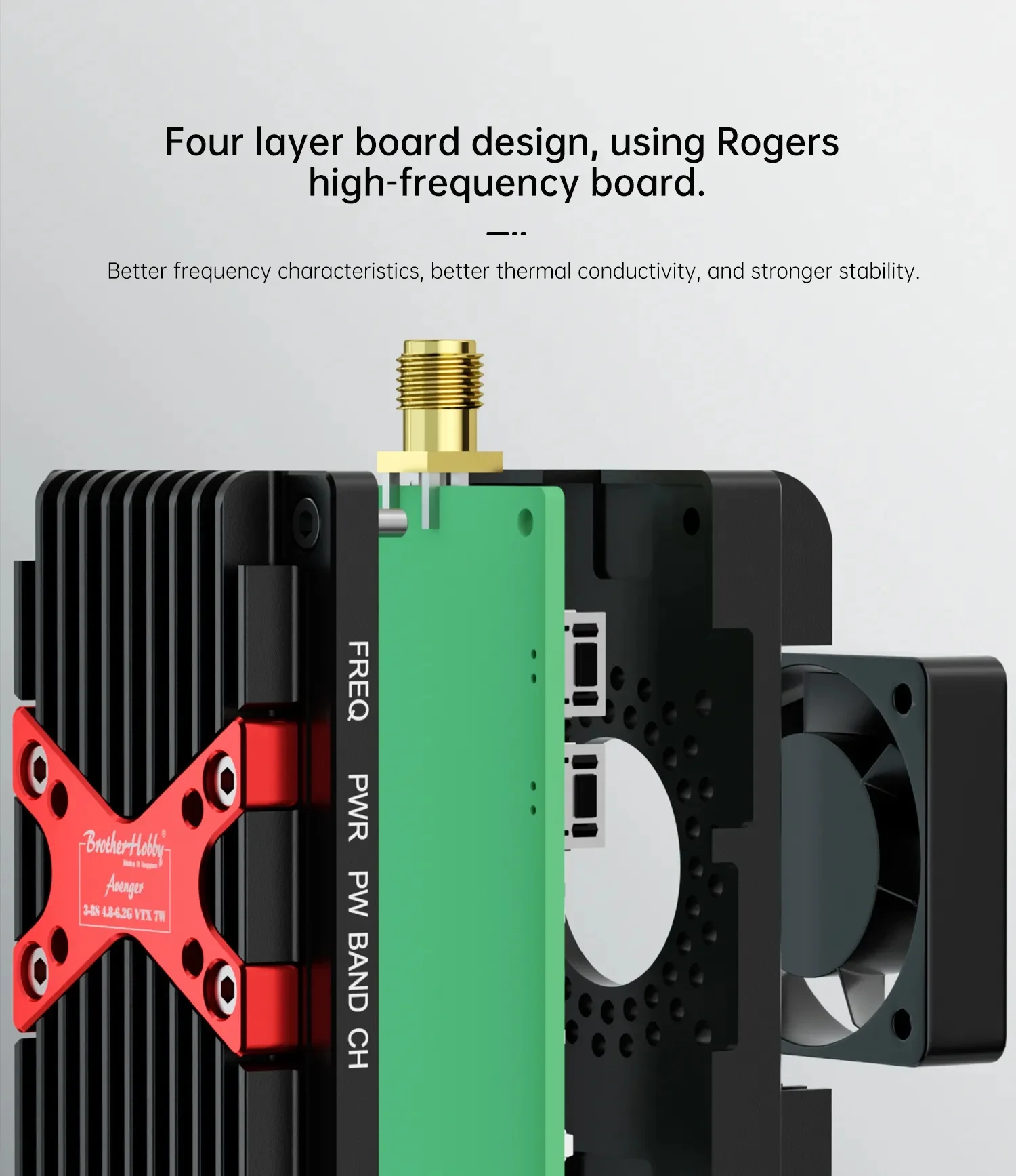 BrotherHobby Avenger 3-8S 4.8-6.2G VTX 7W SMA DC 5V 96CH