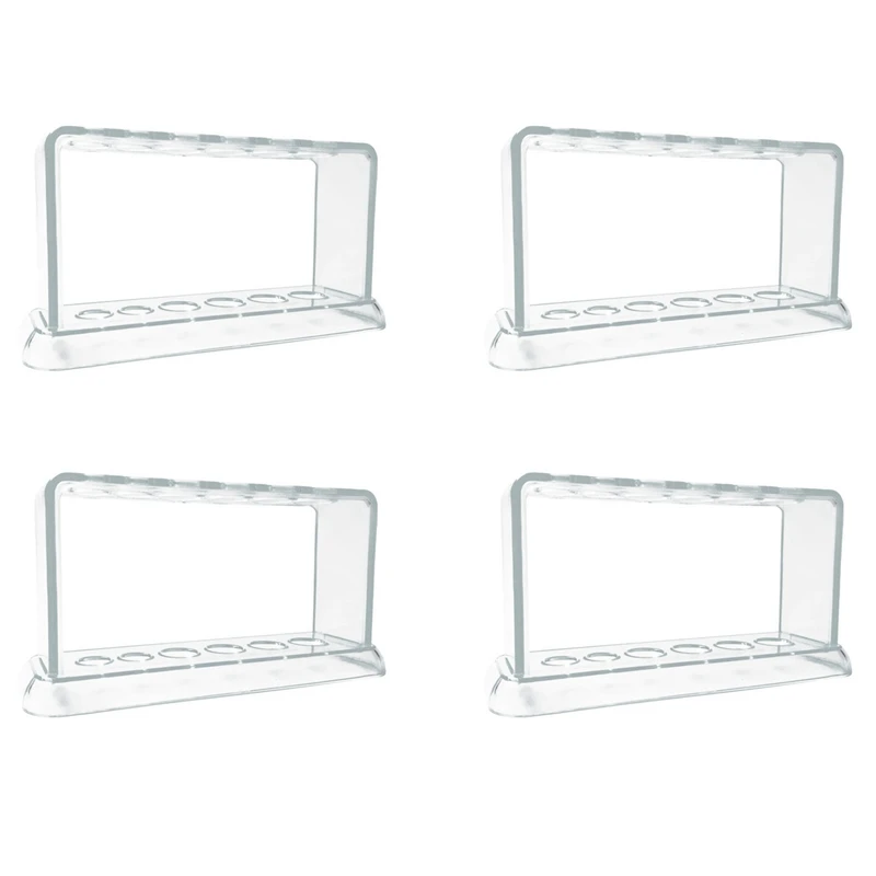 

GTBL 4X Plastic Clear Test Tube Rack 6 Holes Stand Lab Test Tube Stand Shelf School Supply Lab Equipment 16.7X8X3 Cm