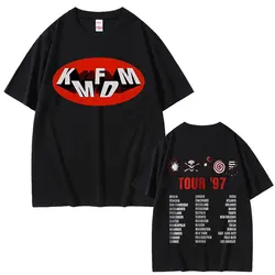 Rock Band Kmfdm Tour 97 Graphic Print T-shirt Summer Men Women Vintage Gothic Punk  Streetwear Male Casual Pure Cotton T Shirts