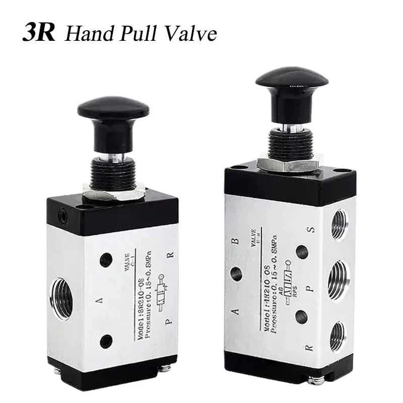 HLH 3R110-06/210-08 Pneumatic Hand Pull Valves 3R210-06/410-15 Manual Control Valves For Cylinders 3R310-08/310-10 2-Position 3-