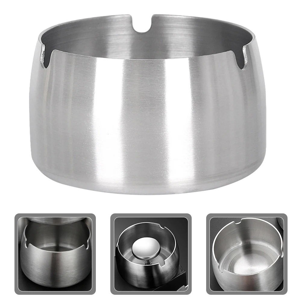 

Windproof Ashtray Household Smoking Natural Vintage Useful Office Home Stainless Steel Fashion