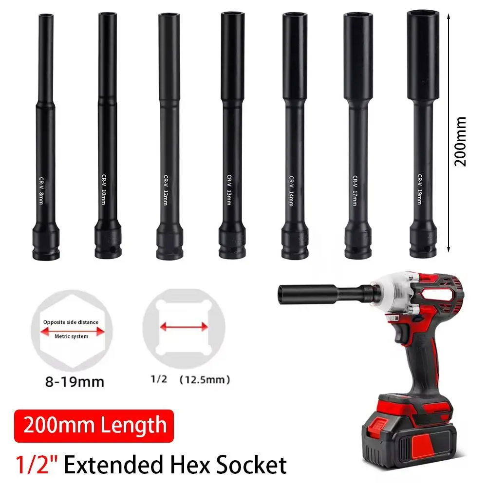 

1Pcs Spanner Converter 1/2inch Extended Hex Socket Electric Hex Standard Wrench Hand Tool Impact Wrench Drive Socket