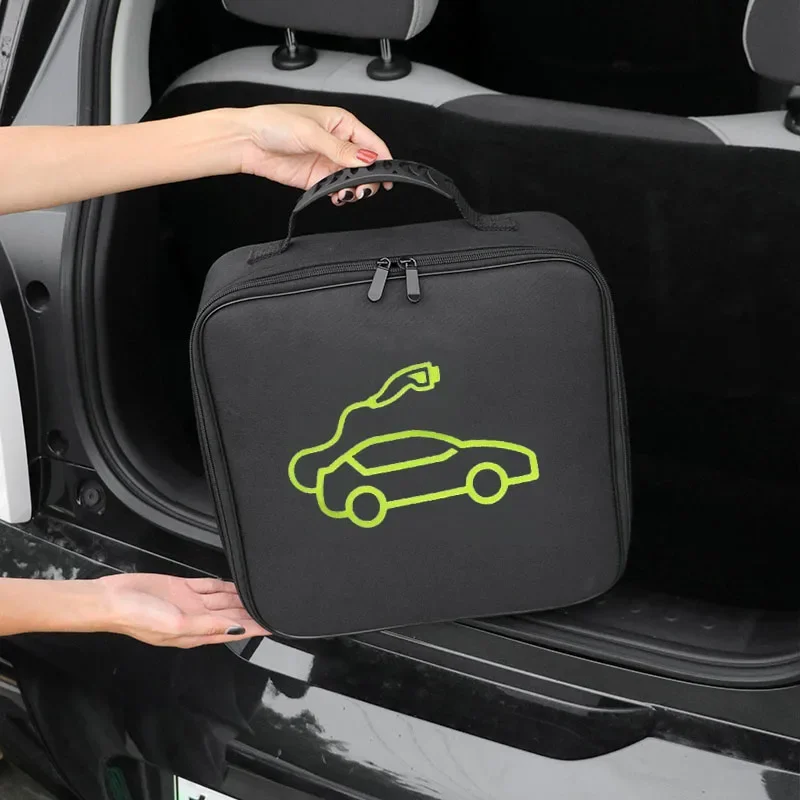 EV charger storage bag, storage and organizer for cables, wires and hoses, portable EV charger cable storage bag