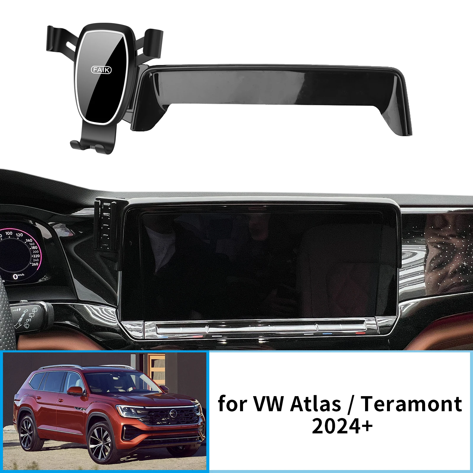 

for VW Atlas Teramont 2024 2025 CROSS GPS Bracket Navigation Stand Auto Accessories
