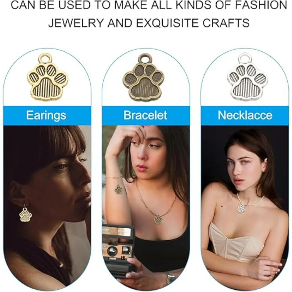 

4/15/28 шт. разноцветный кулон в форме собачьей лапы, используется для браслетов, ожерелий, сережек, летних декоративных аксессуаров своими руками