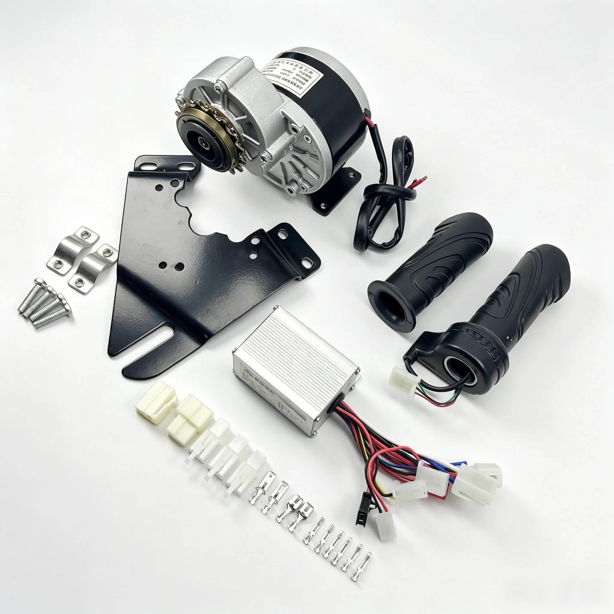 MY1016Z2 250W DC Brushed Gear Motor With 16T Freewheel Sprocket Controller Throttle Direct Current Permanent Magnet Brush Motor