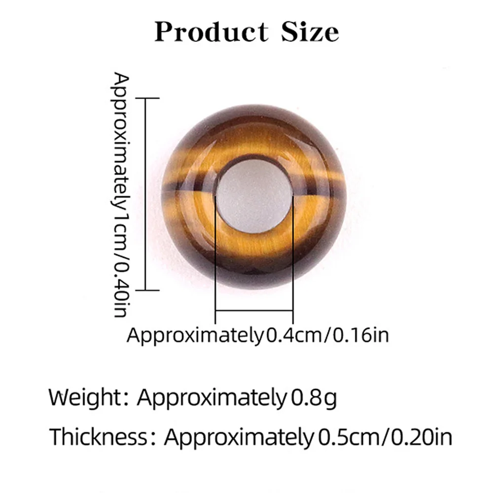100pcs/lot Natural Agate Big Hole Beads Abacus Shape Natural Tiger Eye Stone Beads for Making Jewelry Necklace Bracelet 5x10mm