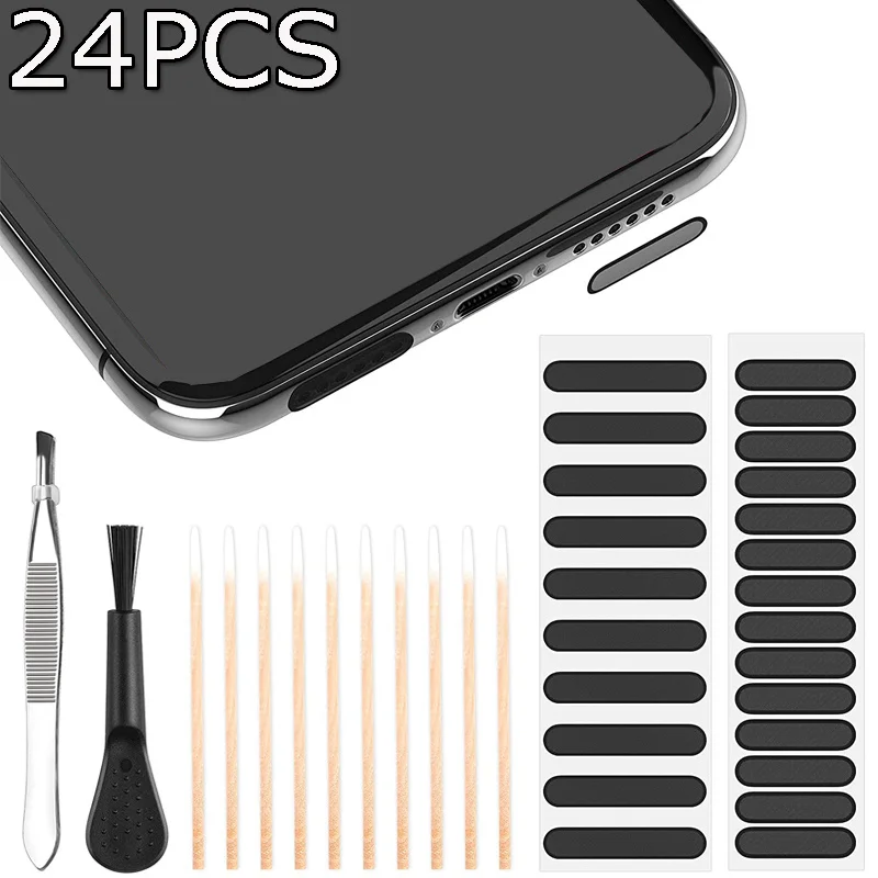 ユニバーサル携帯電話スピーカー,iPhone 13mini,13 pro,13 pro max,samsung,xiaomi,24個,1個用の粘着メッシュ