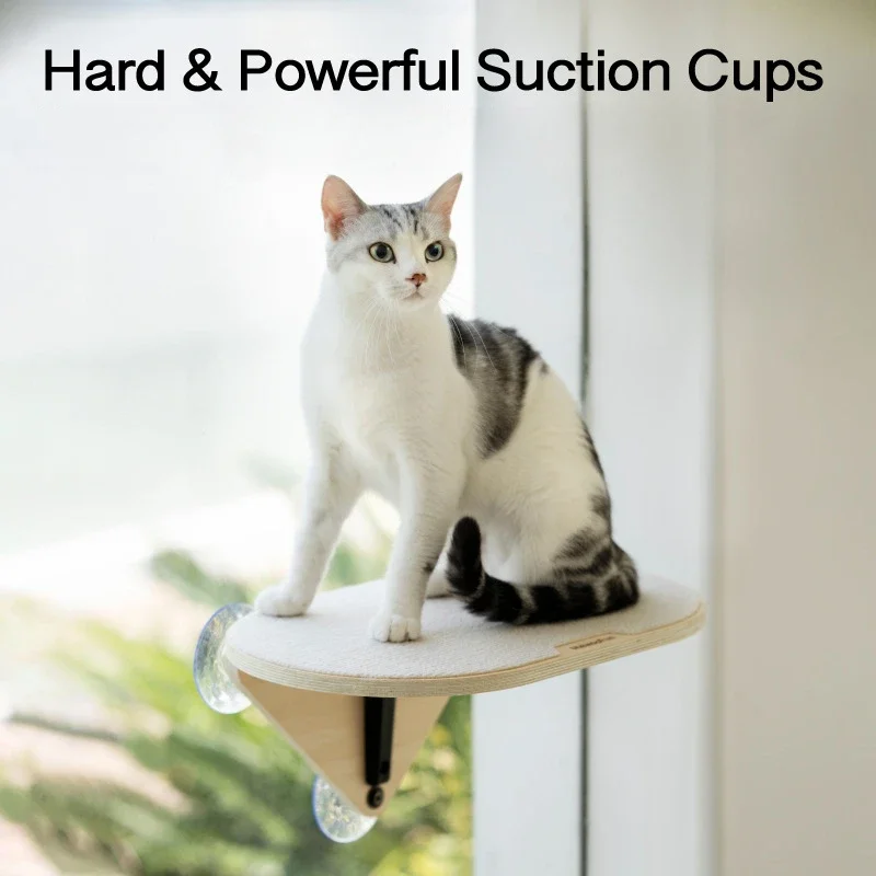 Cat Jumping Table Glass Wall Suction Cup Scratchers Cats Hammock Grab Board Toy Small Cat Climbing Frame Pet Products Supplies