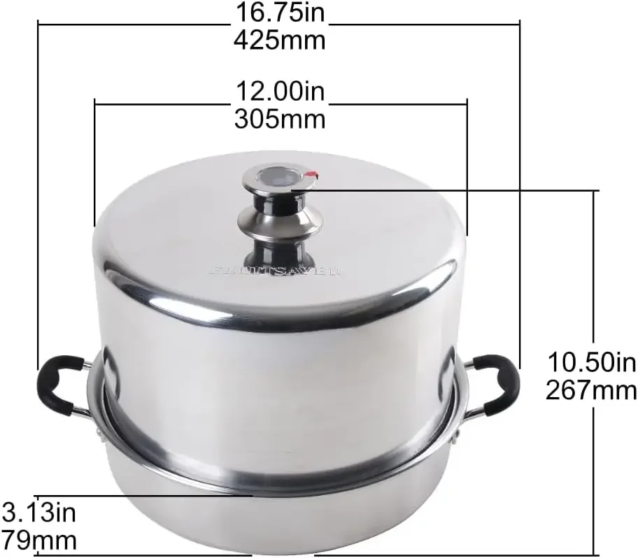 Canner with Temperature Indicator (Aluminum Steam Canner)