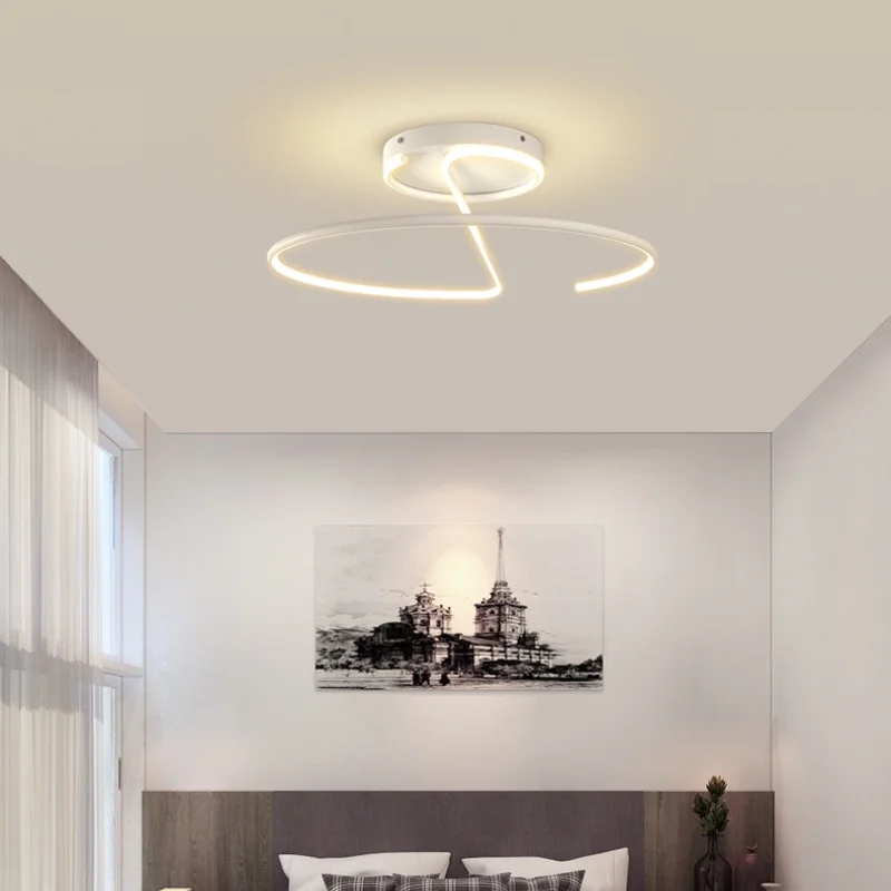 Minimally modern circular metal ceiling light for dining rooms study rooms living rooms interior decoration lighting fixtures