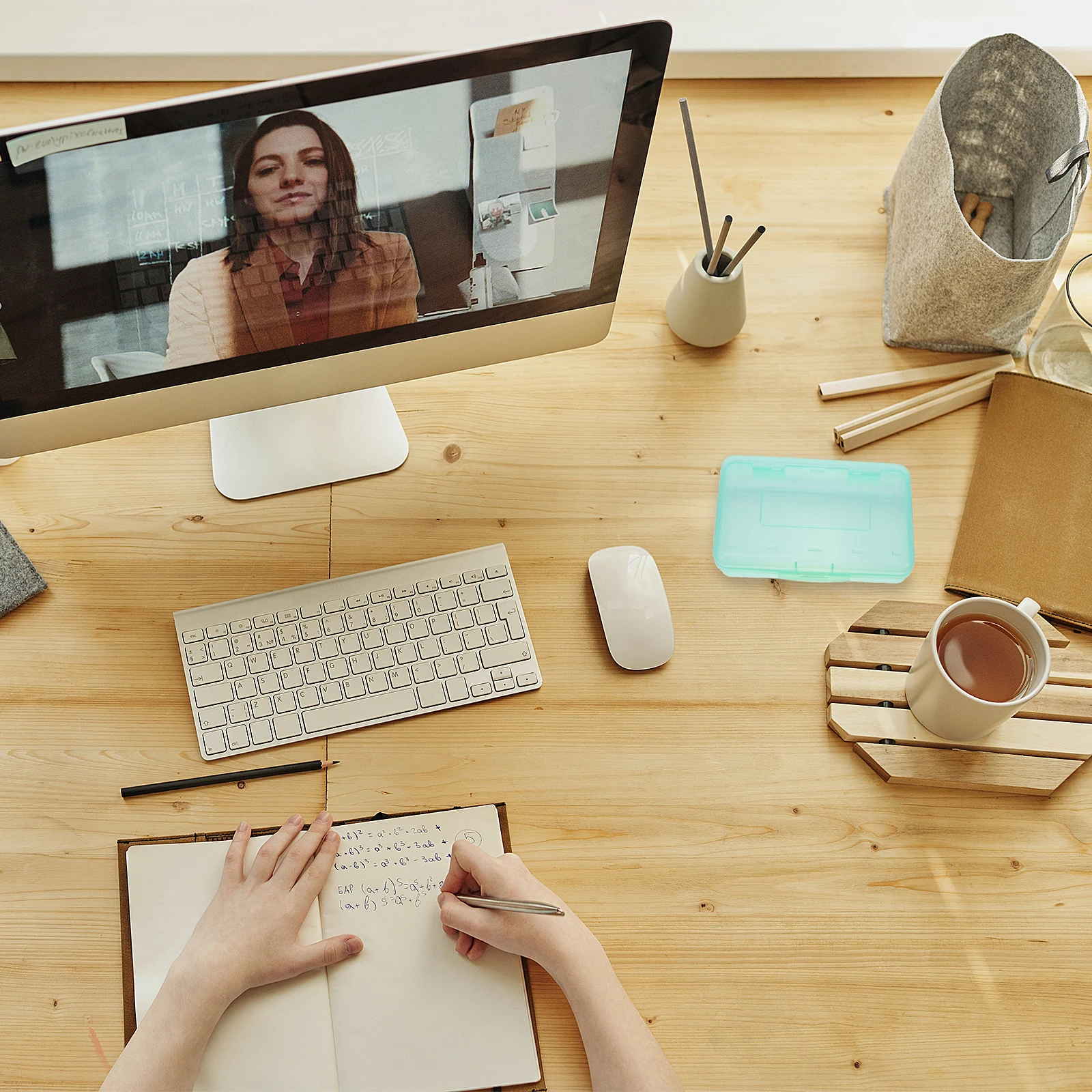 3-teiliges Federmäppchen mit großer Kapazität, multifunktionales Schreibwaren-Studentenbedarf, Kunststoffgeflecht, transparenter Aufbewahrungshalter