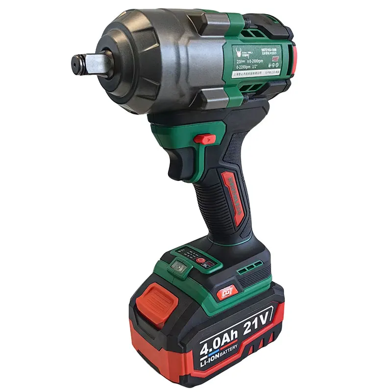 

20251200NM Max Torque Cordless Electric Impact Wrench Set Power Battery Ratchet for Vehicle Equipment