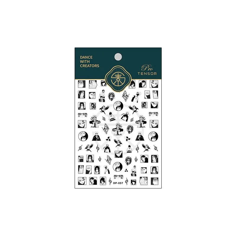 1PCS 5D New Naruto Nail Stickers Anime Protagonist Props Self-Adhesive Nail Art Accessories Naruto Sasuke Sakura Nail Parts